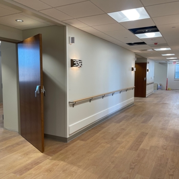 Resident Hallway at Skilled Nursing Tower, May 2021