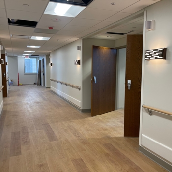Resident Hallway at Skilled Nursing Tower, May 2021
