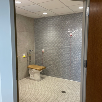 Resident Private Bathroom at Skilled Nursing Tower, May 2021