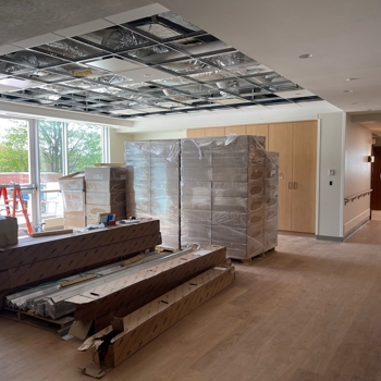 Resident Common Area on Unit at Skilled Nursing Tower, May 2021