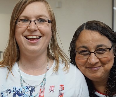 face view of two women