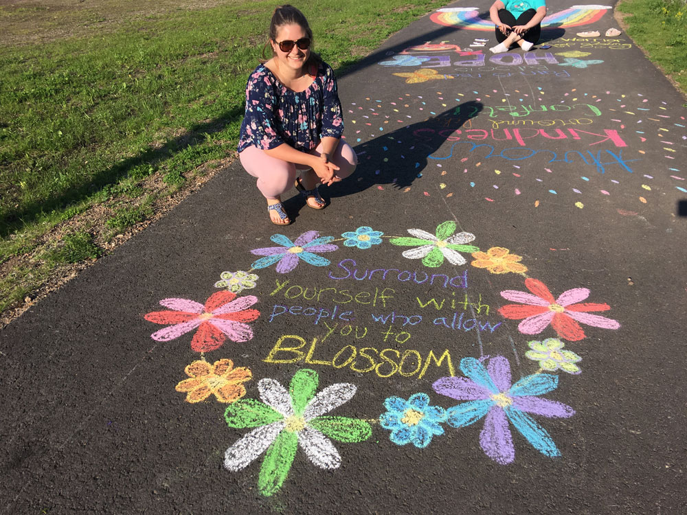 Mental Health Awareness Chalk drawing