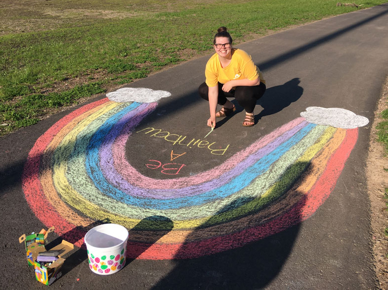 Mental Health Awareness Chalk drawing