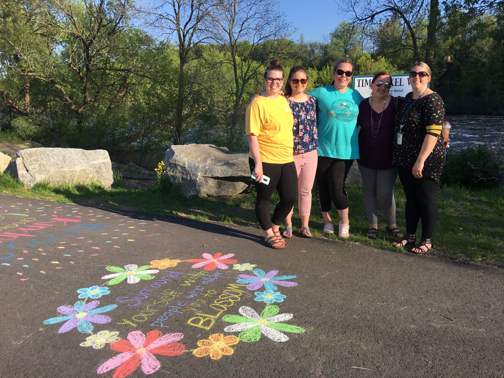 Mental Health Awareness Chalk drawing by NCHC Lincoln County Team