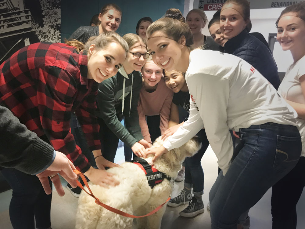 Wausau East Students visit-with-Alvin