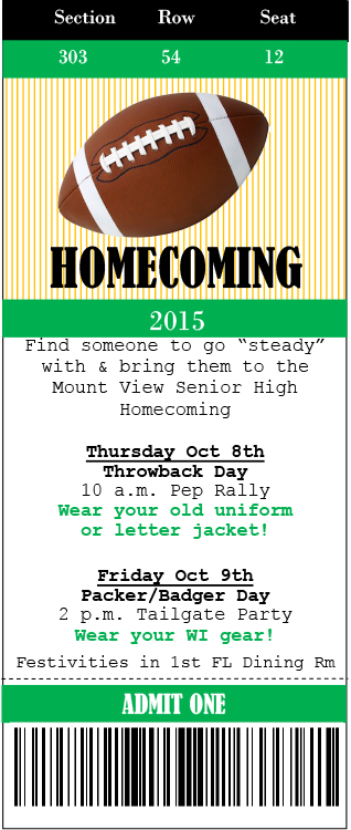 Homecoming 2015 Ticket