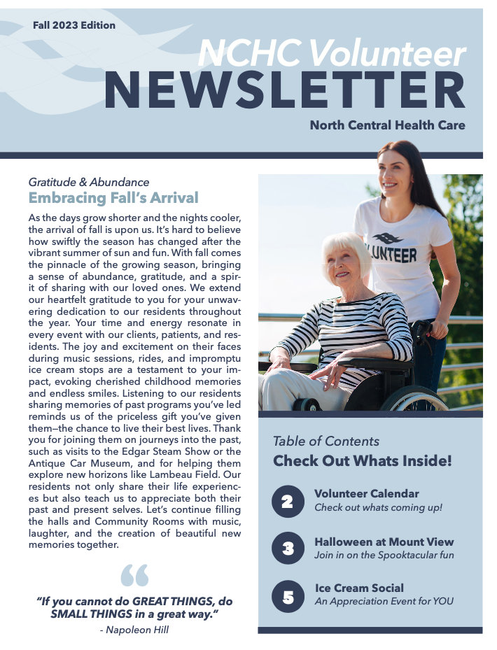 Fall 2020 North Central Health Care Newsletter