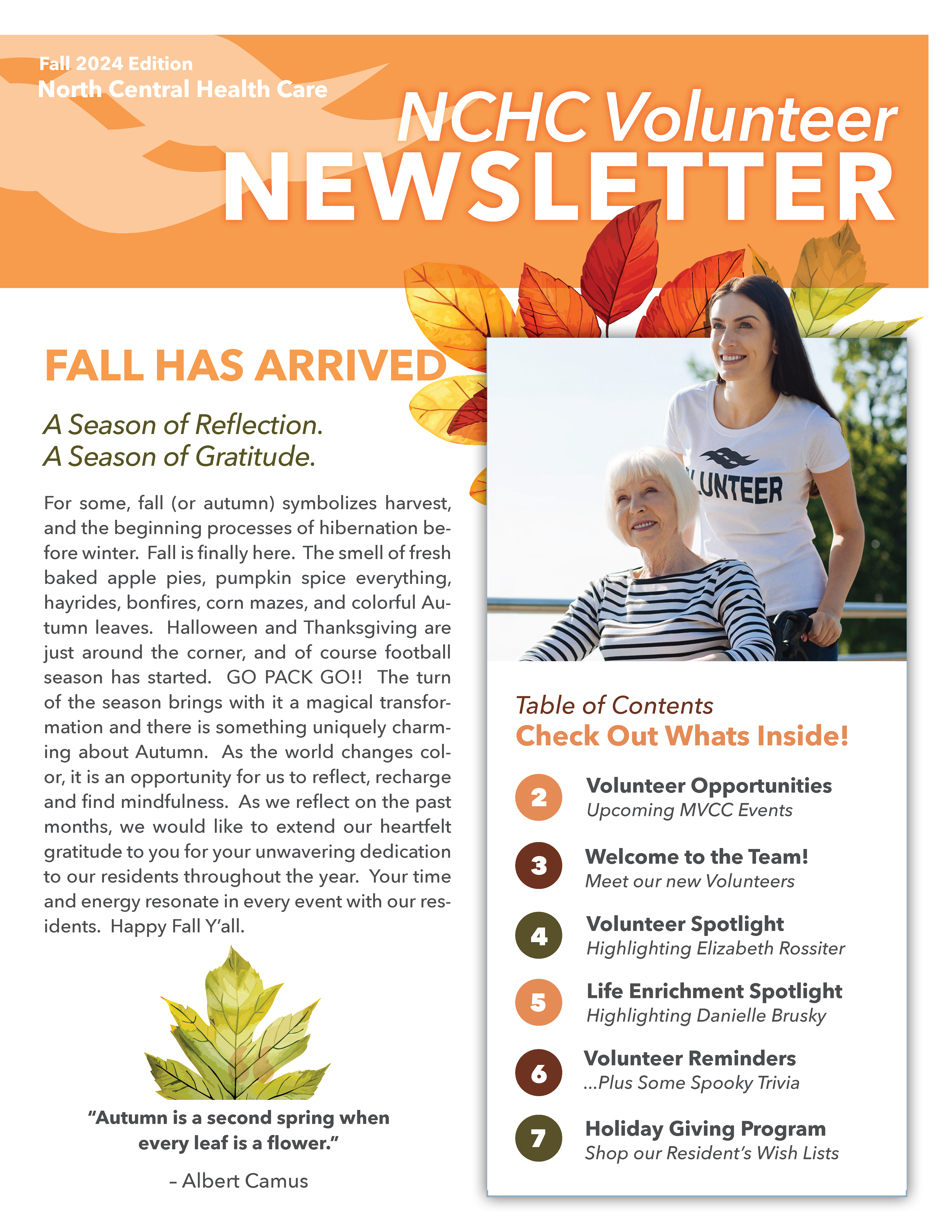 Fall 2020 North Central Health Care Newsletter