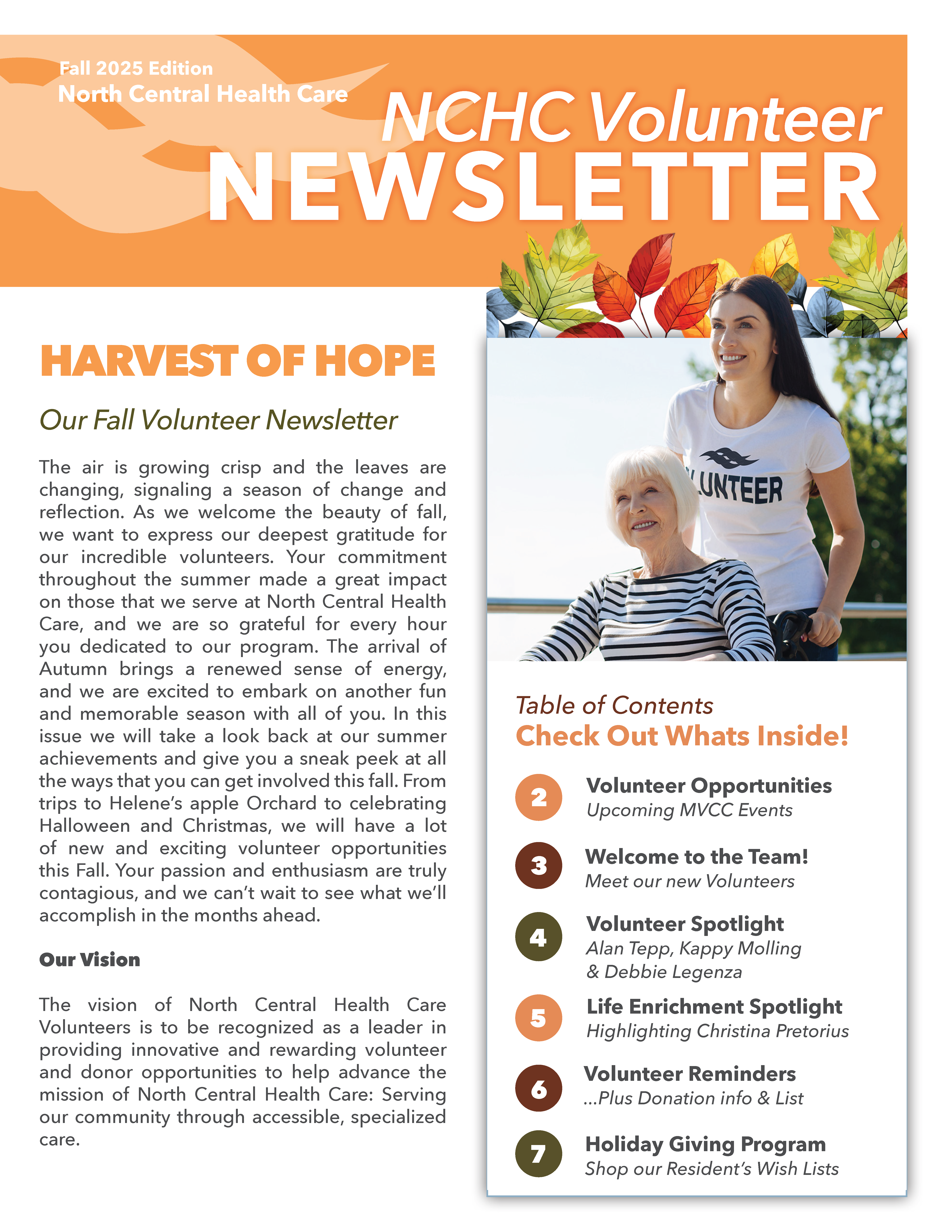 Fall 2020 North Central Health Care Newsletter